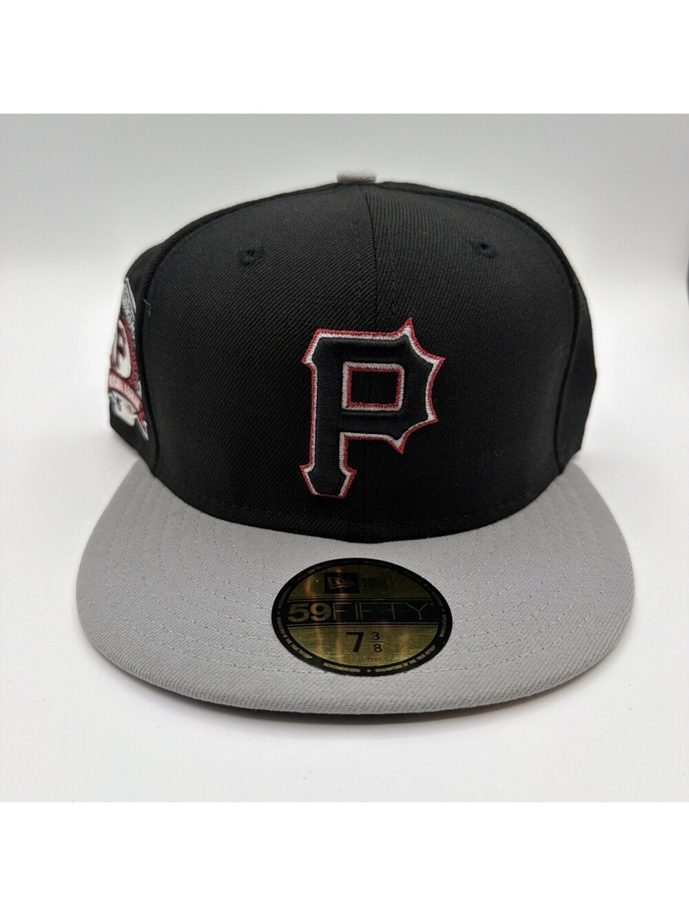 New Era 59Fifty Pittsburgh Pirates MLB National Patch Size 7 3/8 Hat Red Black